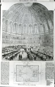 The New Reading-Room, British Museum, published in The Illustrated London News, May 9 1857