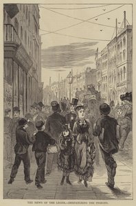 The News of the Leger, Despatching the Pigeons by English School