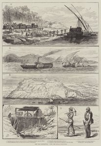 The Nile Expedition, with the Royal Engineers by English School