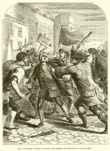 The No Popery Rioters Attacking the Members of Parliament in Palace Yard by English School