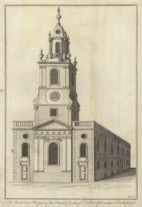 The North East Prospect of the Parish Church of St Botolph without Bishopsgate, London