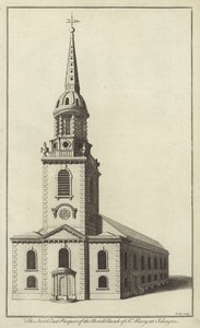 The North East Prospect of the Parish Church of St Mary at Islington