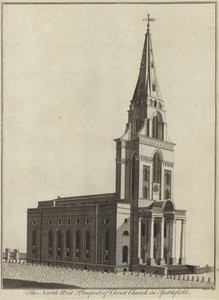 The North West Prospect of Christ Church in Spitalfields, London