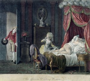 The Officious Waiting Woman, engraved by Chaponnier