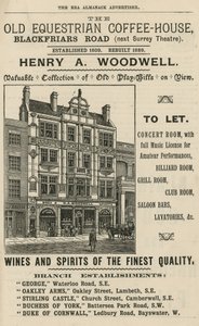 The Old Equestrian Coffee House, Blackfriars Road, London