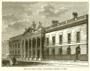 The Old India Office, Leadenhall Street, in 1803 by English School