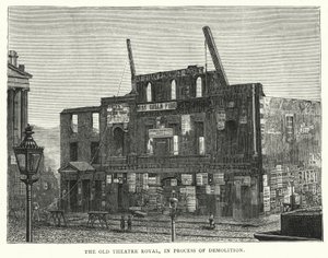 The Old Theatre Royal, in Process of Demolition by English School