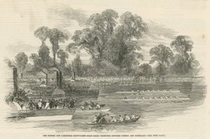 The Oxford and Cambridge Eight-Oared Boat Race by English School