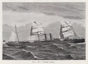 The P and O Steamship Valetta by English School