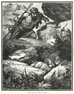The Parable of the Lost Sheep by English School