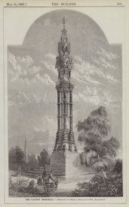 The Paxton Memorial (engraving) by English School