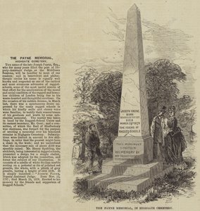 The Payne Memorial, in Highgate Cemetery by English School