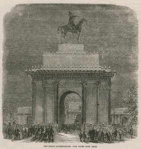 The Peace Illuminations at the Green Park Arch by English School