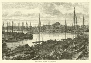 The Peiho River at Tientsin by English School