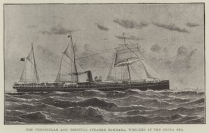The Peninsular and Oriental Steamer Bokhara, wrecked in the China Sea by English School