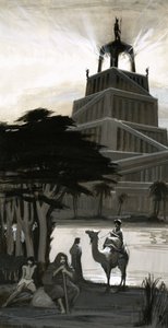 The Pharos lighthouse at Alexandria by English School