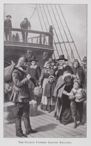 The Pilgrim Fathers Leaving England by English School