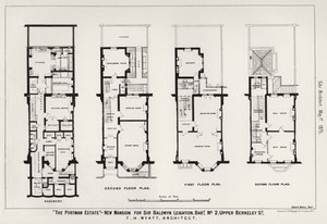 "The Portman Estate," New Mansion for Sir Baldwyn Leighton, Baronet, No 2, Upper Berkeley Street by English School