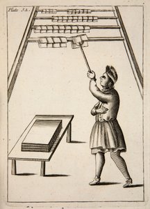 The Pressman Hanging Paper (engraving)