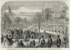 The Prince Consort Planting a Tree in Commemoration of the Opening of the New Gardens of the Royal Horticultural Society