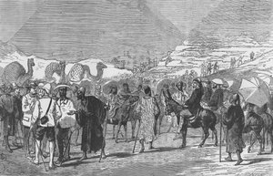 The Prince of Wales and his party at the pyramids by English School