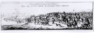 The Procession of Charles II and his New Queen, Catherine of Braganza from Portsmouth to Hampton Court, 1662 by English School
