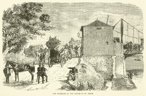 The Prussians at the Bridge of St Denis by English School