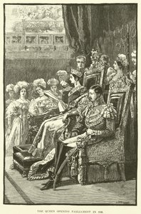 The Queen Opening Parliament in 1846 by English School