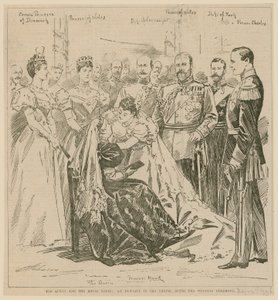 The Queen and the Royal Bride, an incident in the Chapel after the wedding ceremony, 23 July 1896