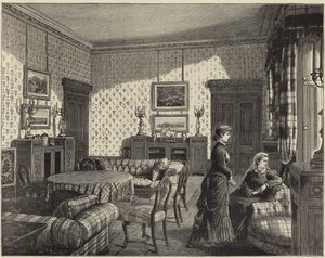 The Queen at Balmoral by English School