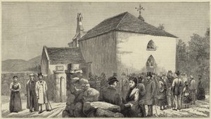 The Queen at Balmoral by English School