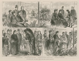 The Queen at the Wild West show of the Great American Exhibition by English School