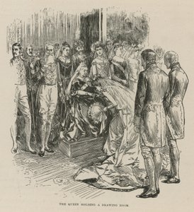 The Queen Holding a Drawing Room by English School