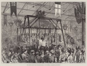 The Queen laying the Foundation-Stone of the Imperial Institute Last Monday