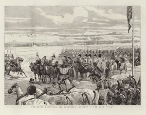 The Queen Reviewing the Aldershot Garrison in the Long Valley by English School