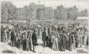 The Queens Garden Party at Buckingham Palace by English School