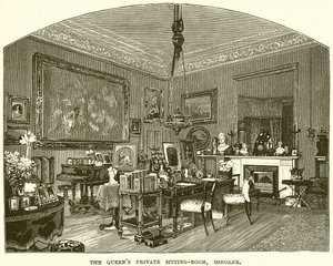 The Queens Private Sitting-Room, Osborne by English School