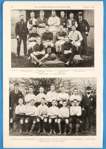 The Ravensbourne and The Connaught, football teams featured in The Illustrated Sporting and Dramatic News, 13th February 1892 by English School
