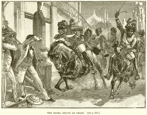 The Rebel Sepoys at Delhi by English School