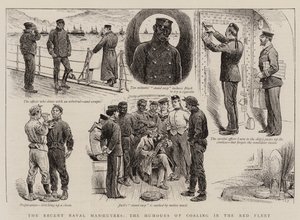The Recent Naval Manoeuvres, the Humours of Coaling in the Red Fleet by English School