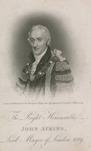 The Right Honourable John Atkins, Lord Mayor of London 1819 by English School