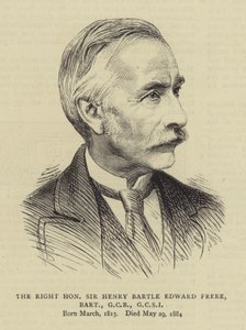The Right Honourable Sir Henry Bartle Edward Frere, Baronet, GCB, GCSI by English School
