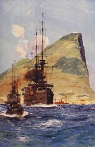 The Rock of Gibraltar by English School