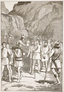 The Romans Passing under the Yoke at the Caudine Forks by English School