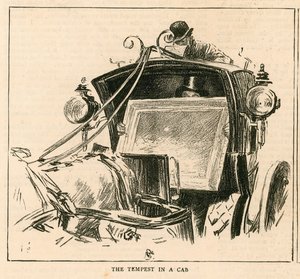 The Royal Academy, London: The Tempest in a Cab by English School