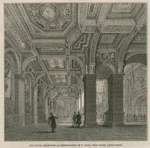 The Royal Exchange as Redecorated by F. Sang - The North Ambulatory by English School