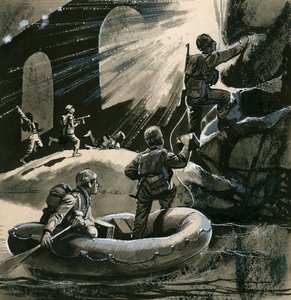 The Royal Marines as Commando Assault Troops in 1944 by English School