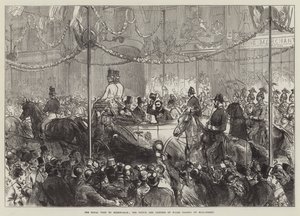 The Royal Visit to Birmingham, the Prince and Princess of Wales passing up Bull-Street by English School