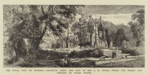 The Royal Visit to Swansea, Singleton Abbey, the Seat of Mrs J H Vivian, where the Prince and Princess of Wales stayed by English School