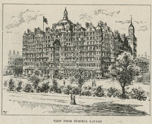 The Russell Hotel, View from Russell Square